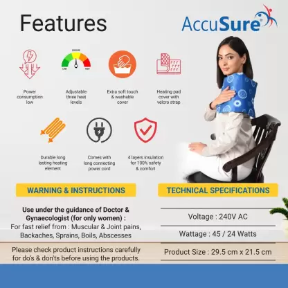 Accusure	Electric Heating Pads -H3